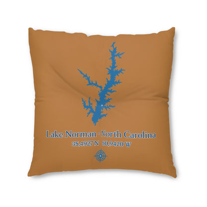 Lake Norman Lakehouse Floor Pillow Square | Tufted Floor Pillow