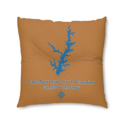 Lake Norman Lakehouse Floor Pillow Square | Tufted Floor Pillow