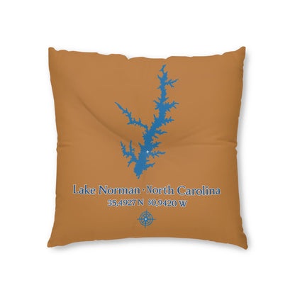 Lake Norman Lakehouse Floor Pillow Square | Tufted Floor Pillow