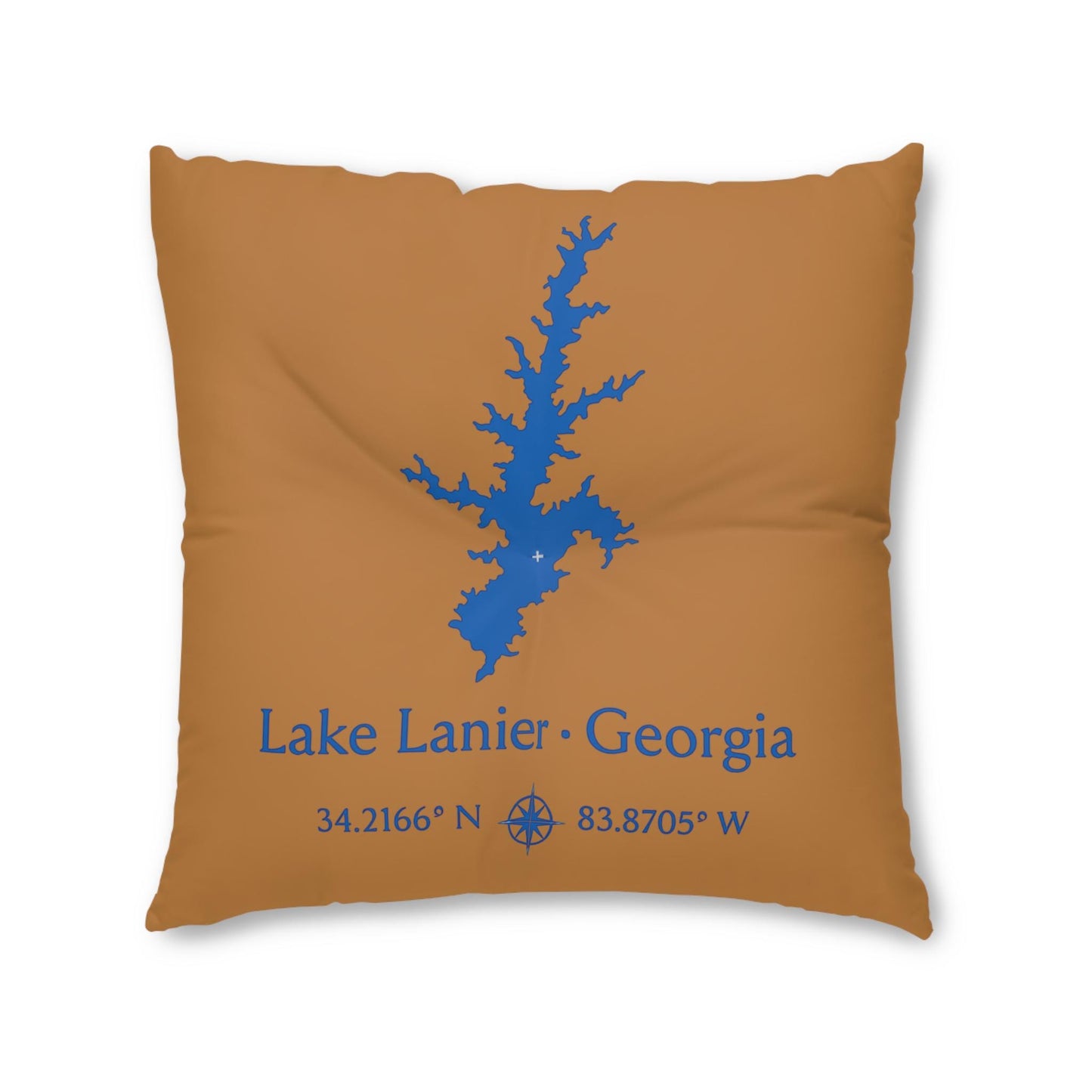 Lake Lanier Lakehouse Floor Pillow | Tufted Square Floor Pillow
