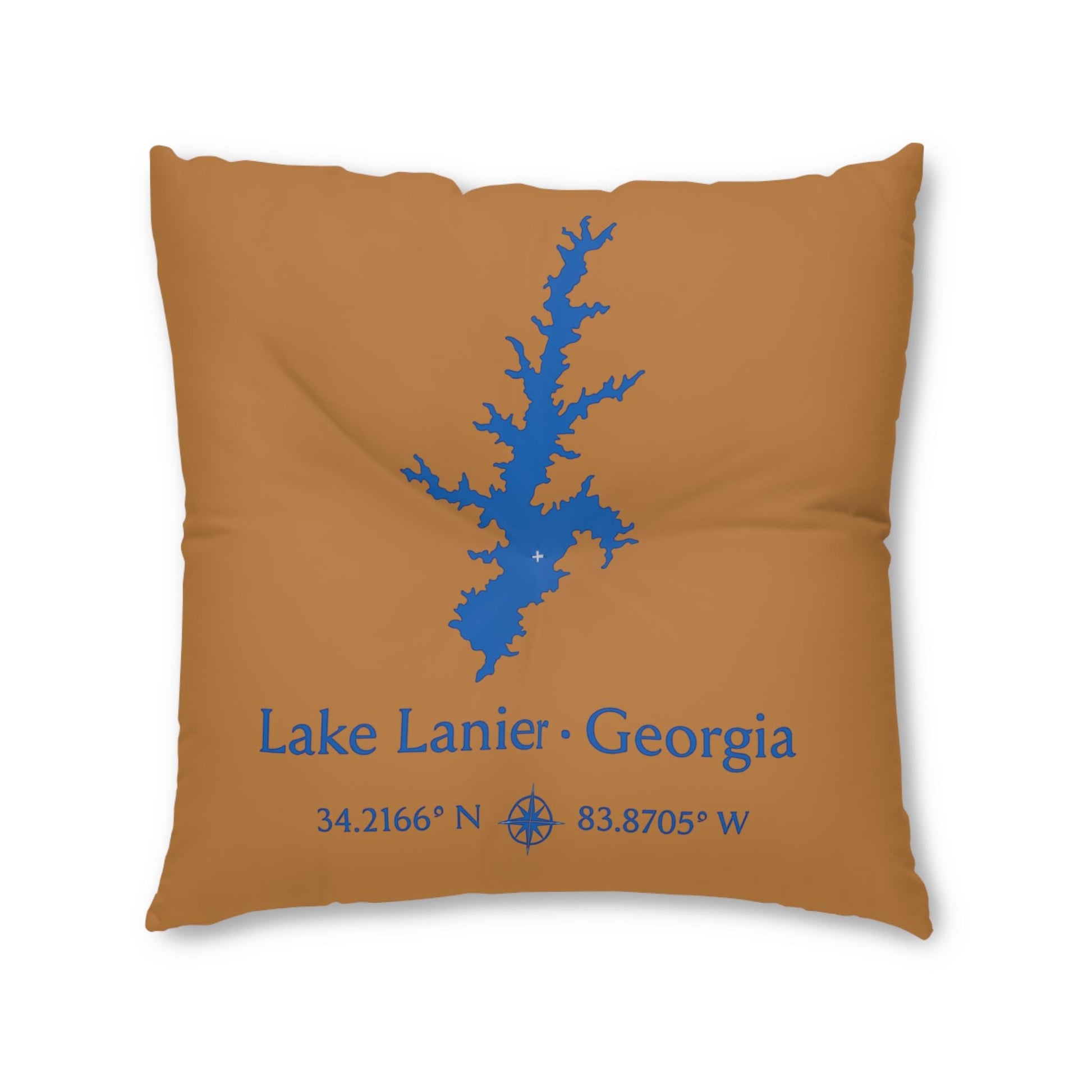 Lake Lanier Lakehouse Floor Pillow | Tufted Square Floor Pillow