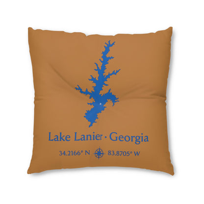 Lake Lanier Lakehouse Floor Pillow | Tufted Square Floor Pillow