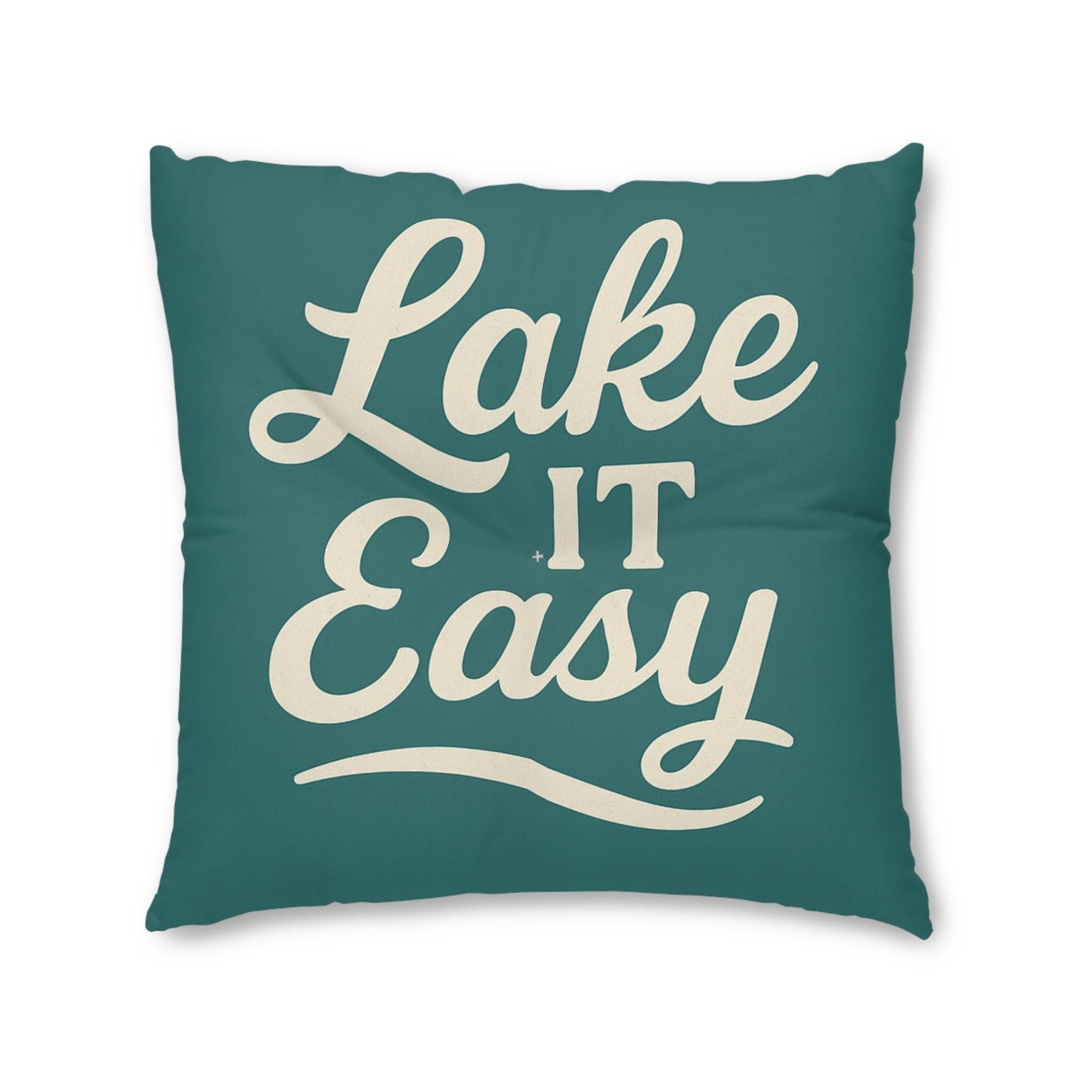 Lake It Easy Lakehouse Floor Pillow | Relaxing Cabin Lake Decor