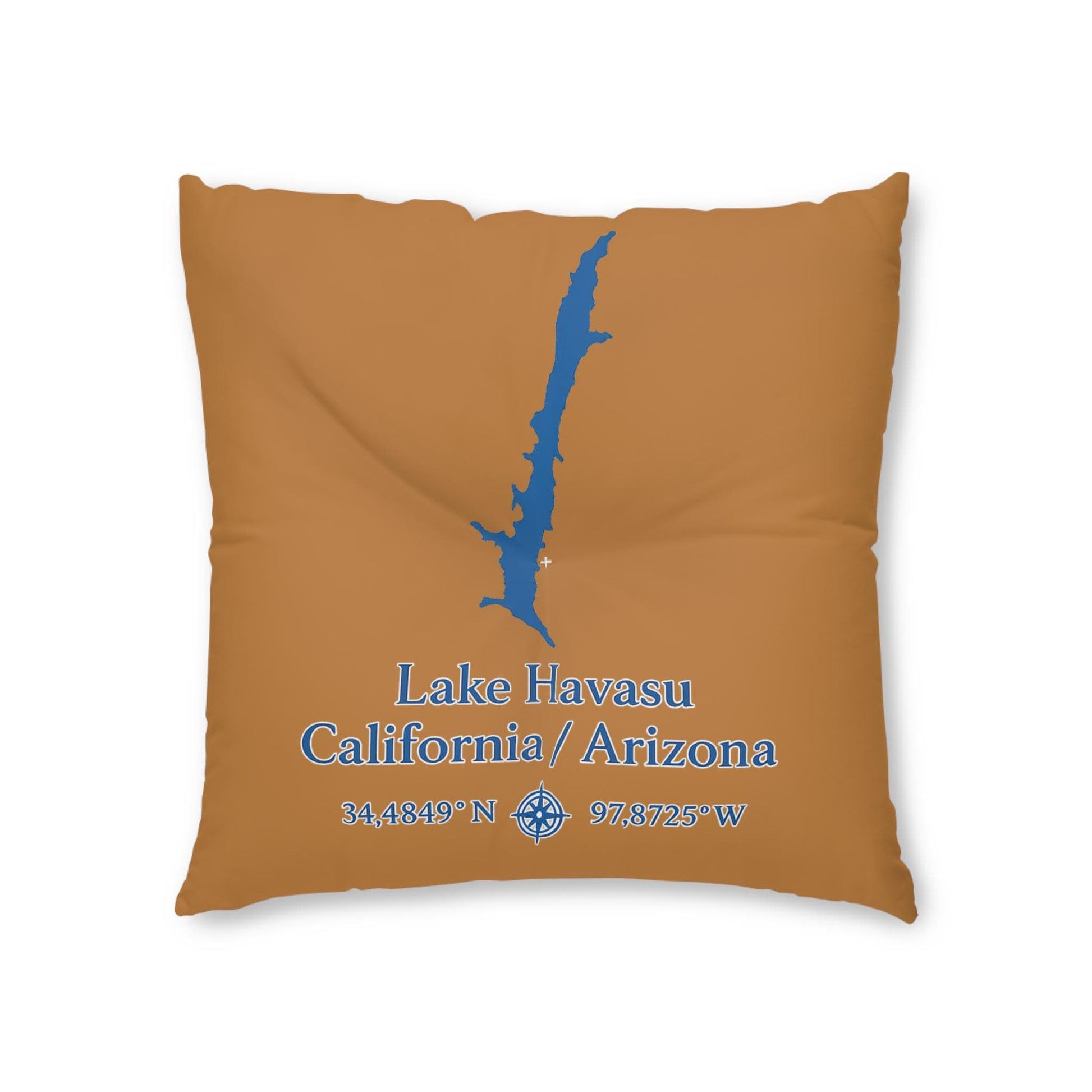 Lake Havasu Floor Pillow, Square | Lakehouse Decor, Nautical Accent