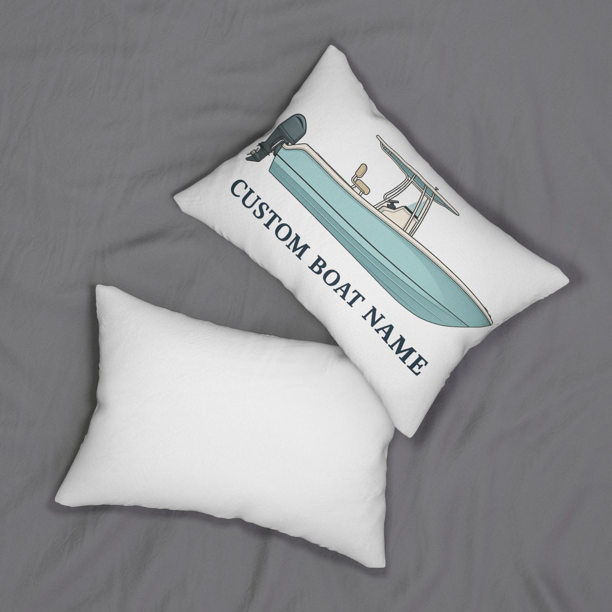 Custom Boat Name Center Console Pillow | Spun Polyester Lumbar Pillow