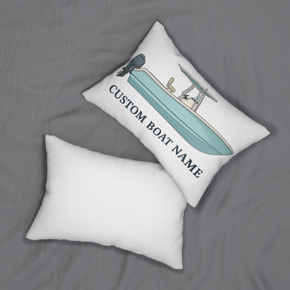 Custom Boat Name Center Console Pillow | Spun Polyester Lumbar Pillow