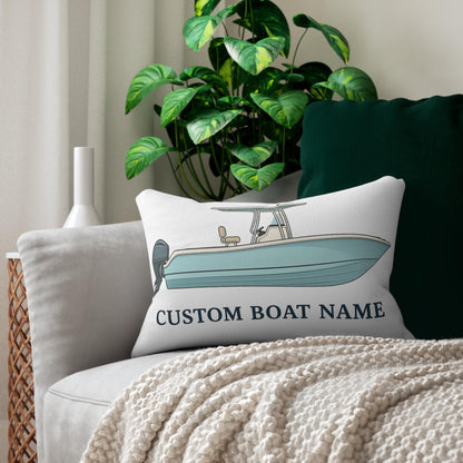 Custom Boat Name Center Console Pillow | Spun Polyester Lumbar Pillow