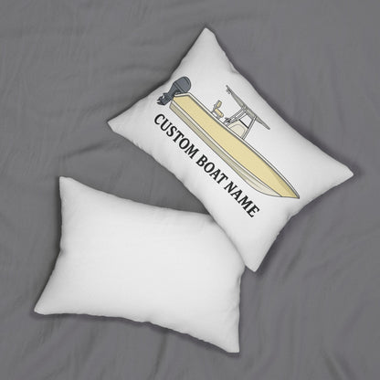 Personalized Custom Boat Name Center Console Pillow | Spun Polyester Lumbar Pillow