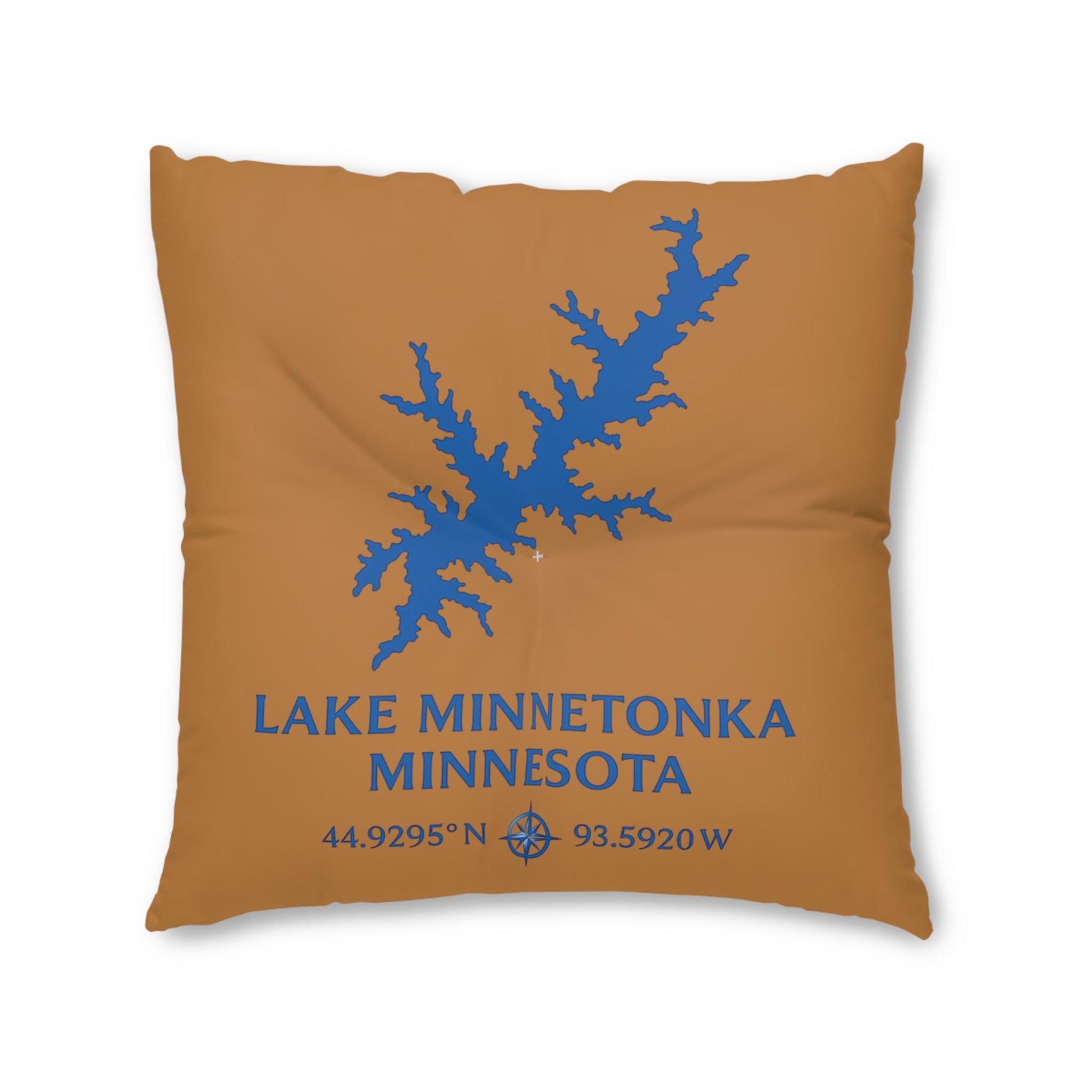 Lake Minnetonka Floor Pillow, Square | Lakehouse Decor | Nautical Accent