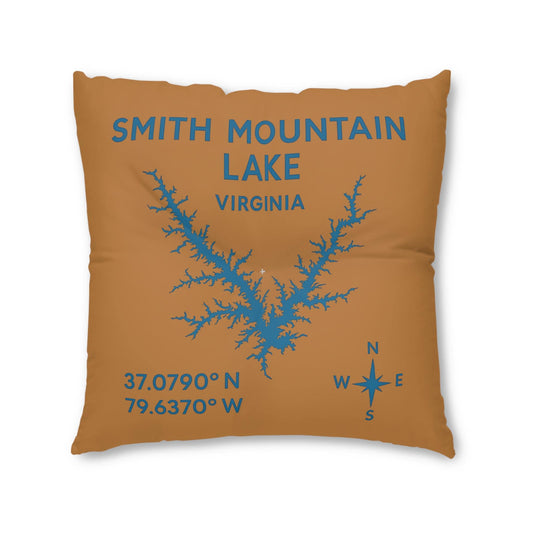 Smith Mountain Lake Floor Pillow Tufted Floor Pillow | Lakehouse Decor, Nautical Accent