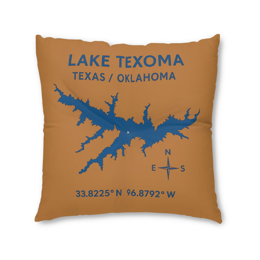 Lake Texoma Lakehouse Floor Pillow, Square | Nautical Cabin Decor