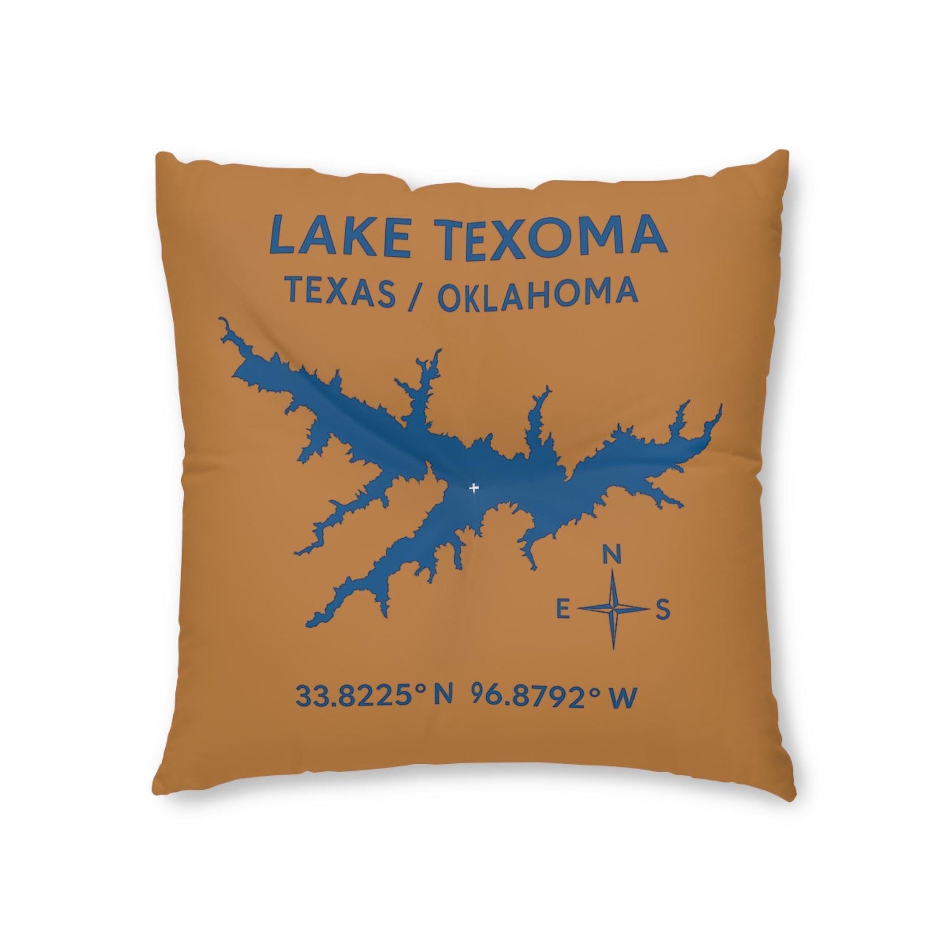 Lake Texoma Lakehouse Floor Pillow, Square | Nautical Cabin Decor