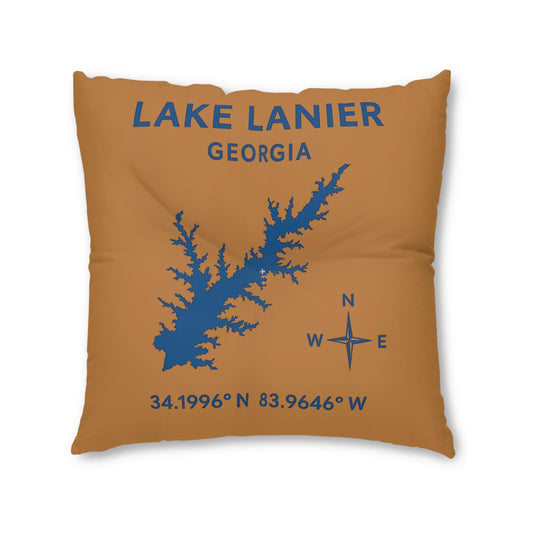 Lake Lanier Lakehouse Floor Pillow | Tufted Square Pillow