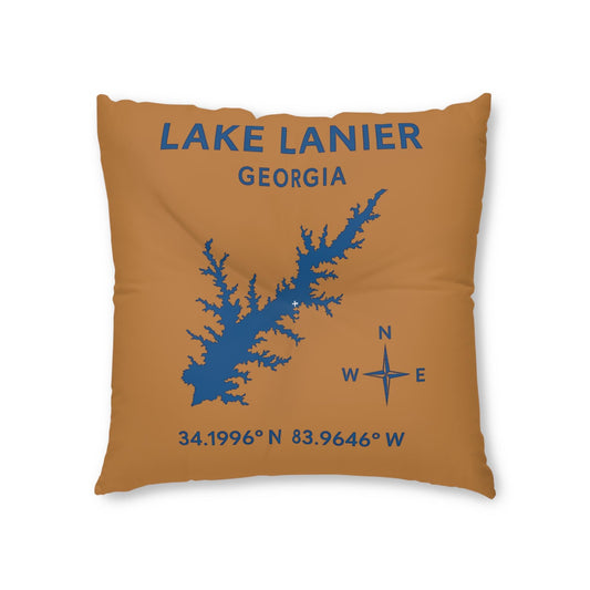 Lake Lanier Lakehouse Floor Pillow | Tufted Square Pillow