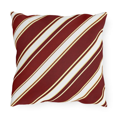 School Team Striped Outdoor Pillow | Team Colors, Sports Pride Throw Pillow