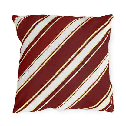 School Team Striped Outdoor Pillow | Team Colors, Sports Pride Throw Pillow