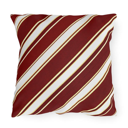 School Team Striped Outdoor Pillow | Team Colors, Sports Pride Throw Pillow