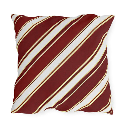 School Team Striped Outdoor Pillow | Team Colors, Sports Pride Throw Pillow