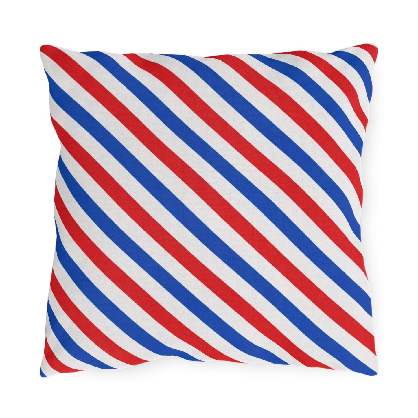 USA Flag Pinstripes Outdoor Pillow | Patriotic Throw Pillow, Fourth of July Decor