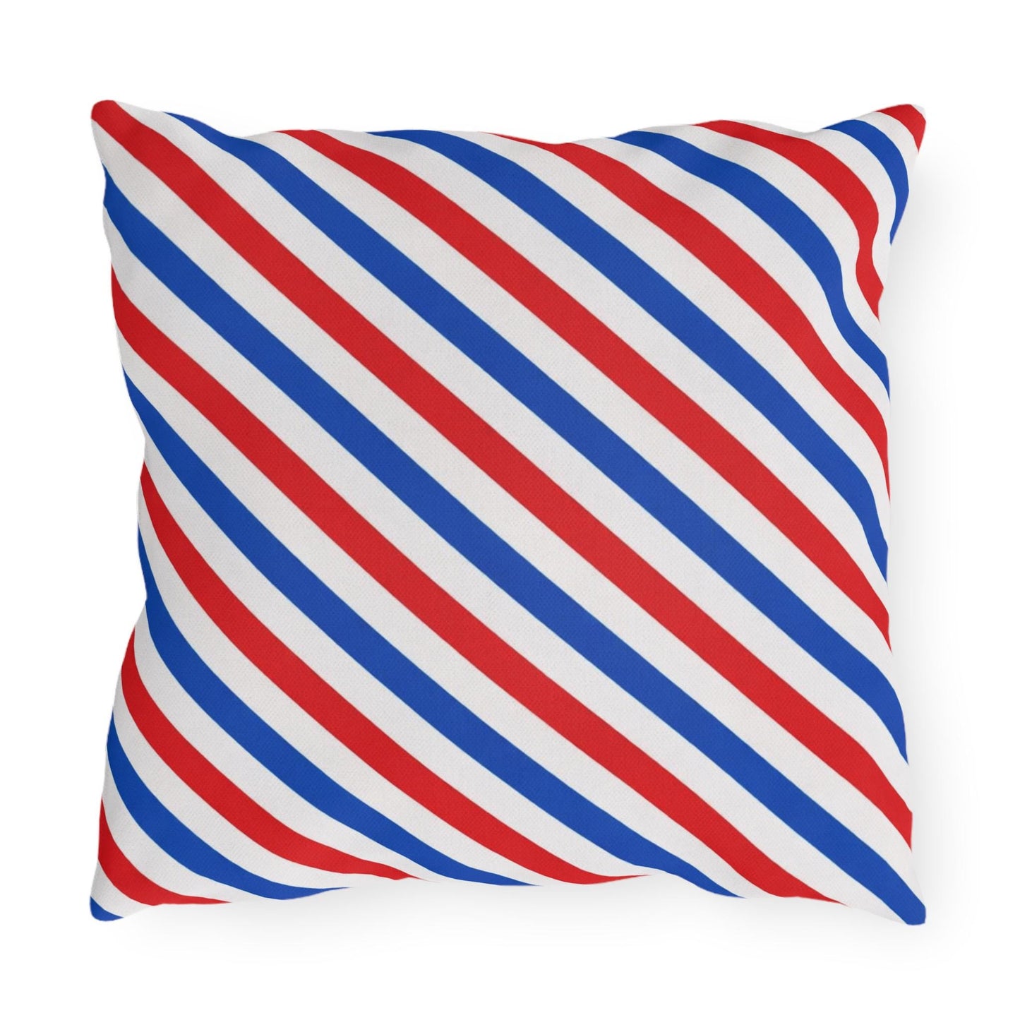 USA Flag Pinstripes Outdoor Pillow | Patriotic Throw Pillow, Fourth of July Decor