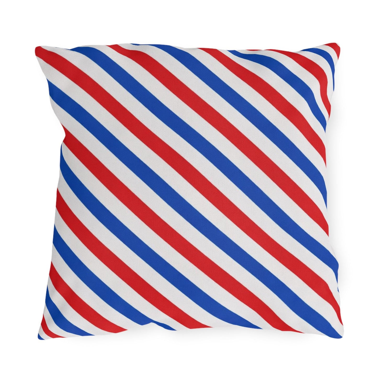 USA Flag Pinstripes Outdoor Pillow | Patriotic Throw Pillow, Fourth of July Decor