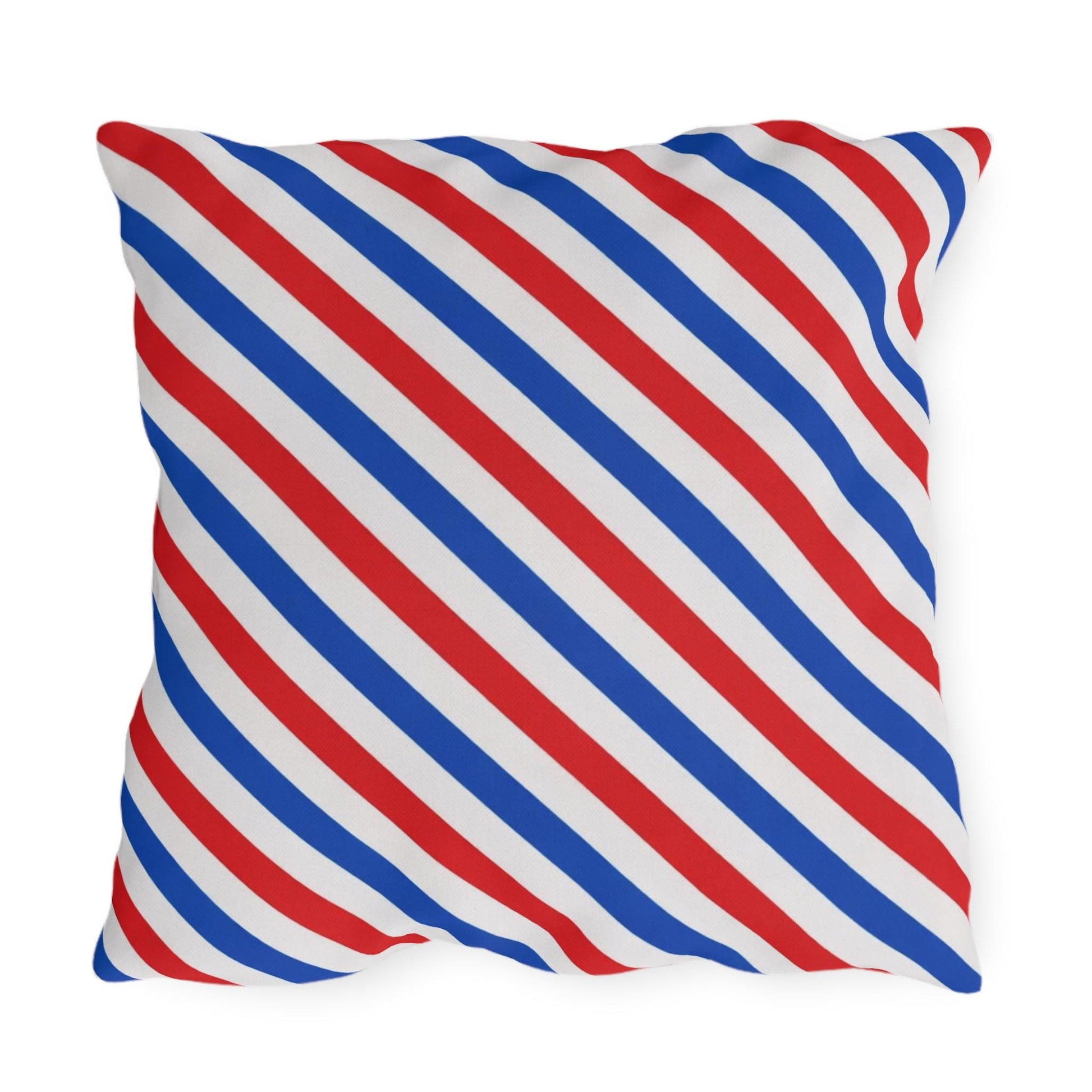 USA Flag Pinstripes Outdoor Pillow | Patriotic Throw Pillow, Fourth of July Decor