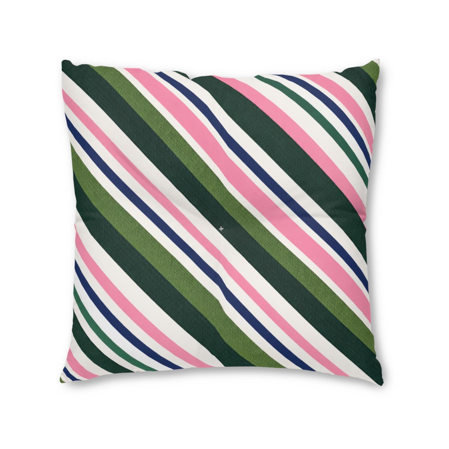 Preppy Golf Stripes Tufted Floor Pillow, Square | Spring Golf Lounge