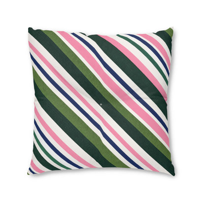 Preppy Golf Stripes Tufted Floor Pillow, Square | Spring Golf Lounge