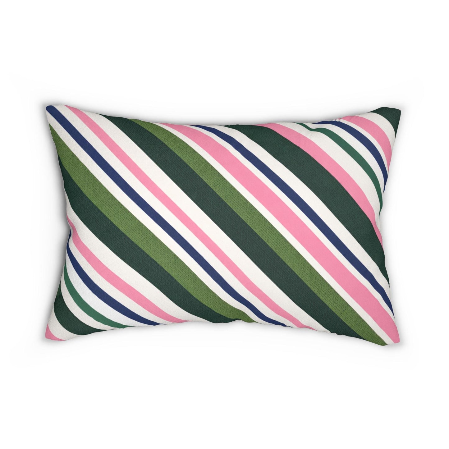 Preppy Stripe lumbar pillow, Spring Throw Pillow, Classic Coastal Stripes