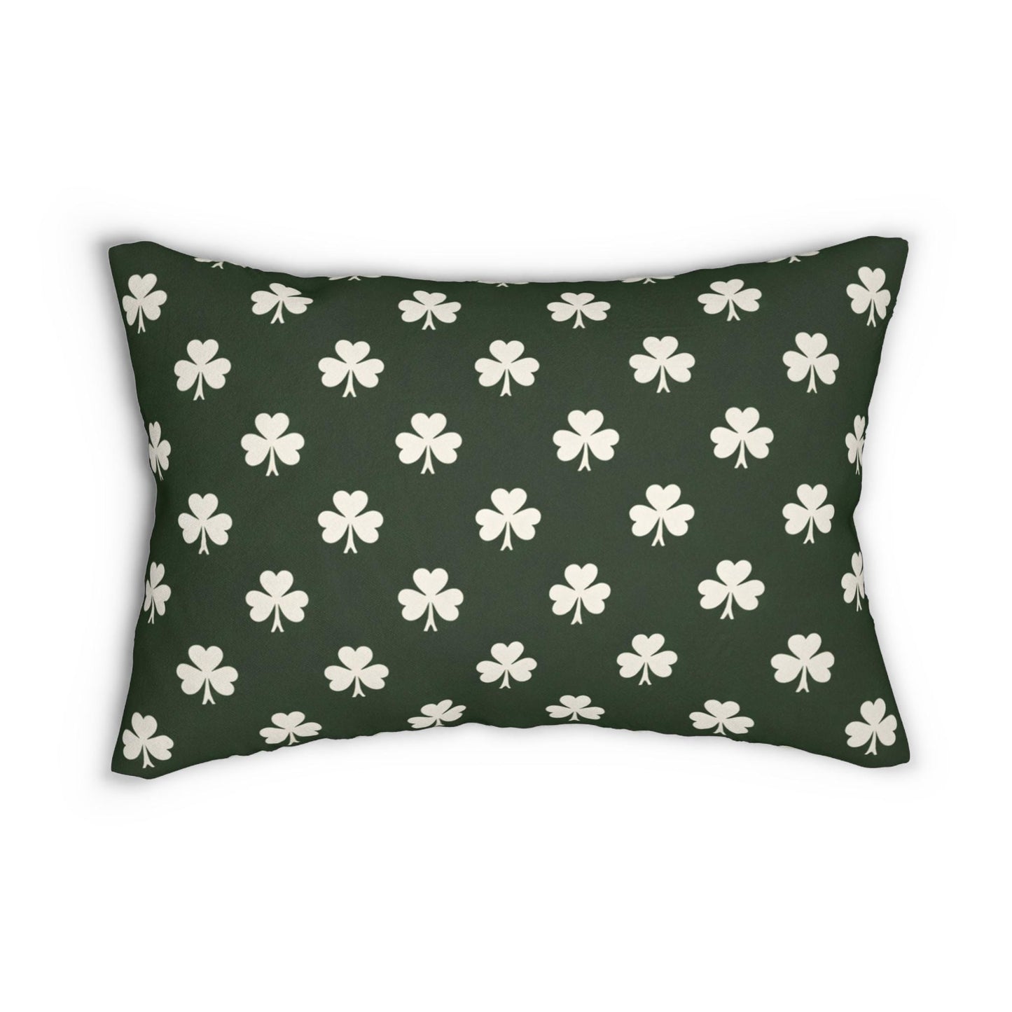 Shamrocks Throw Lumbar Pillow. Great for Saint Patrick Day. Lucky Pillow