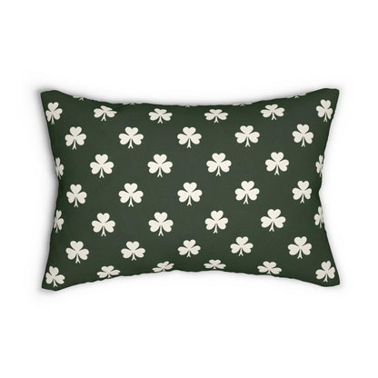 Shamrocks Throw Lumbar Pillow. Great for Saint Patrick Day. Lucky Pillow