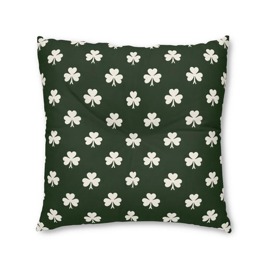 Shamrock Tufted Floor Pillow Square | Tufted Floor Pillow