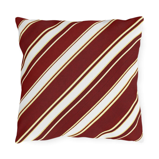 School Team Striped Outdoor Pillow | Team Colors, Sports Pride Throw Pillow