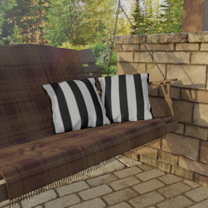 Cabana Stripe Poolside Resort Pillow | Outdoor Pillows | Coastal Patio Cushion