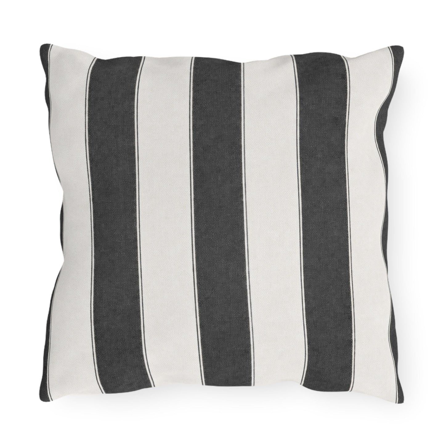 Cabana Charcoal Stripe Poolside Resort Pillow | Outdoor Pillows | Coastal Patio Cushion