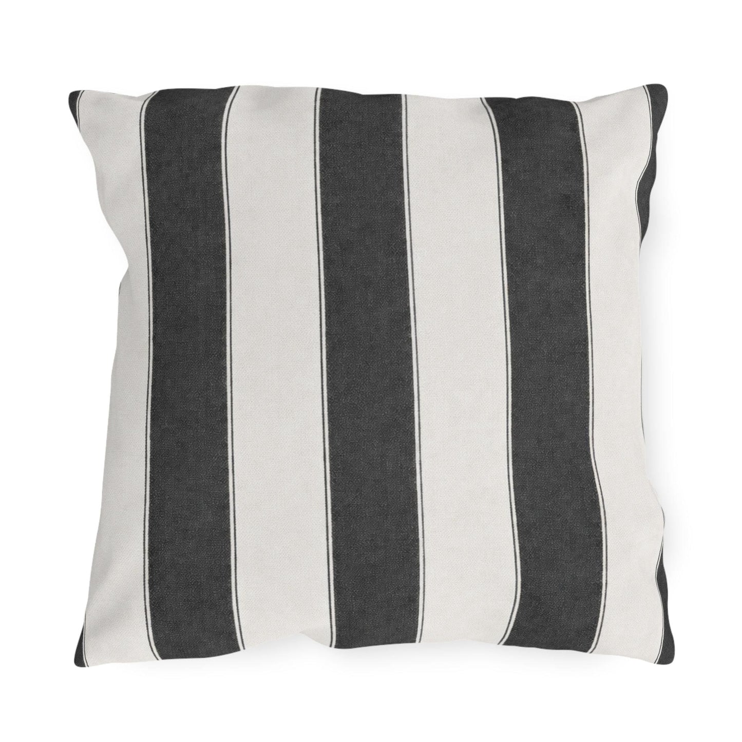 Cabana Charcoal Stripe Poolside Resort Pillow | Outdoor Pillows | Coastal Patio Cushion