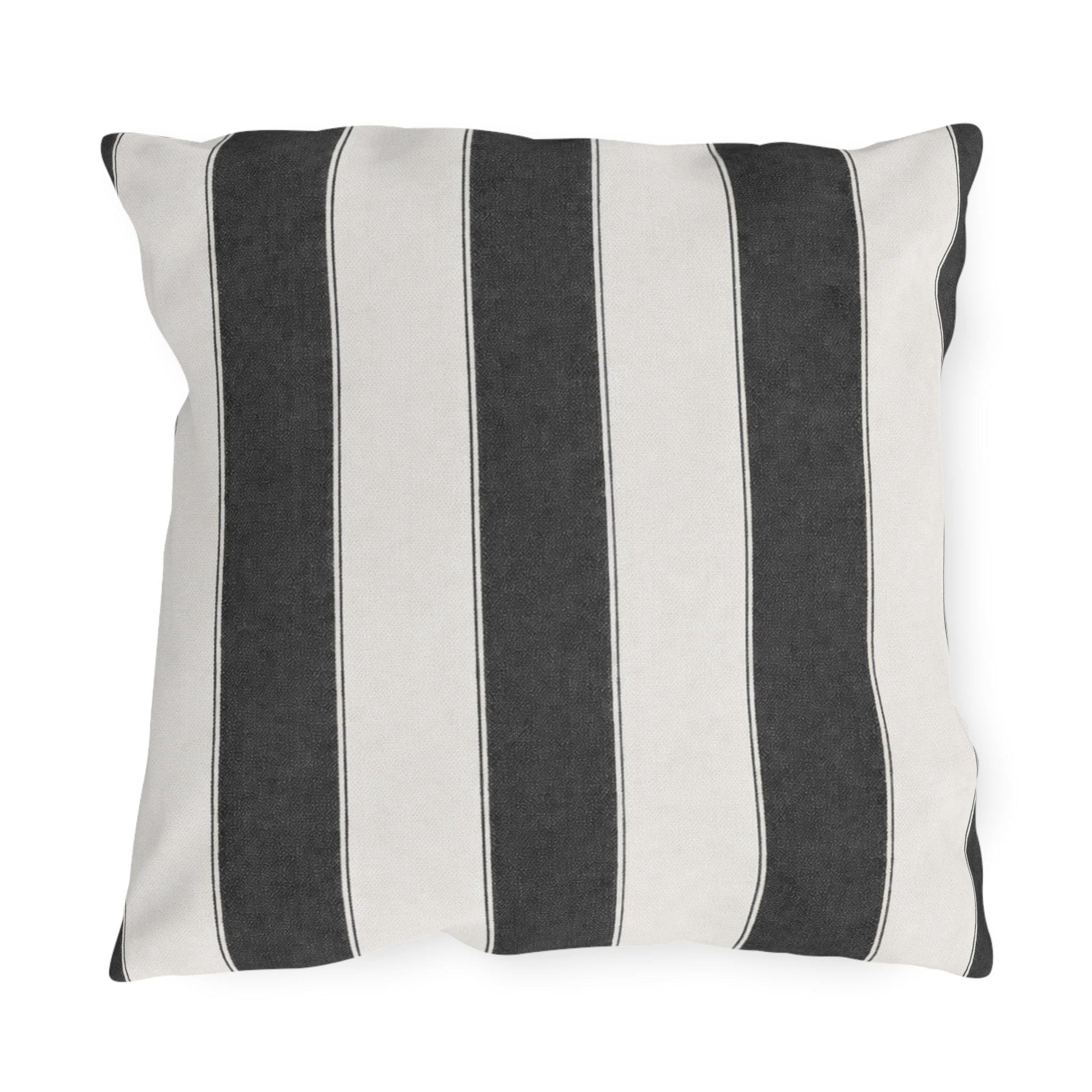 Cabana Charcoal Stripe Poolside Resort Pillow | Outdoor Pillows | Coastal Patio Cushion