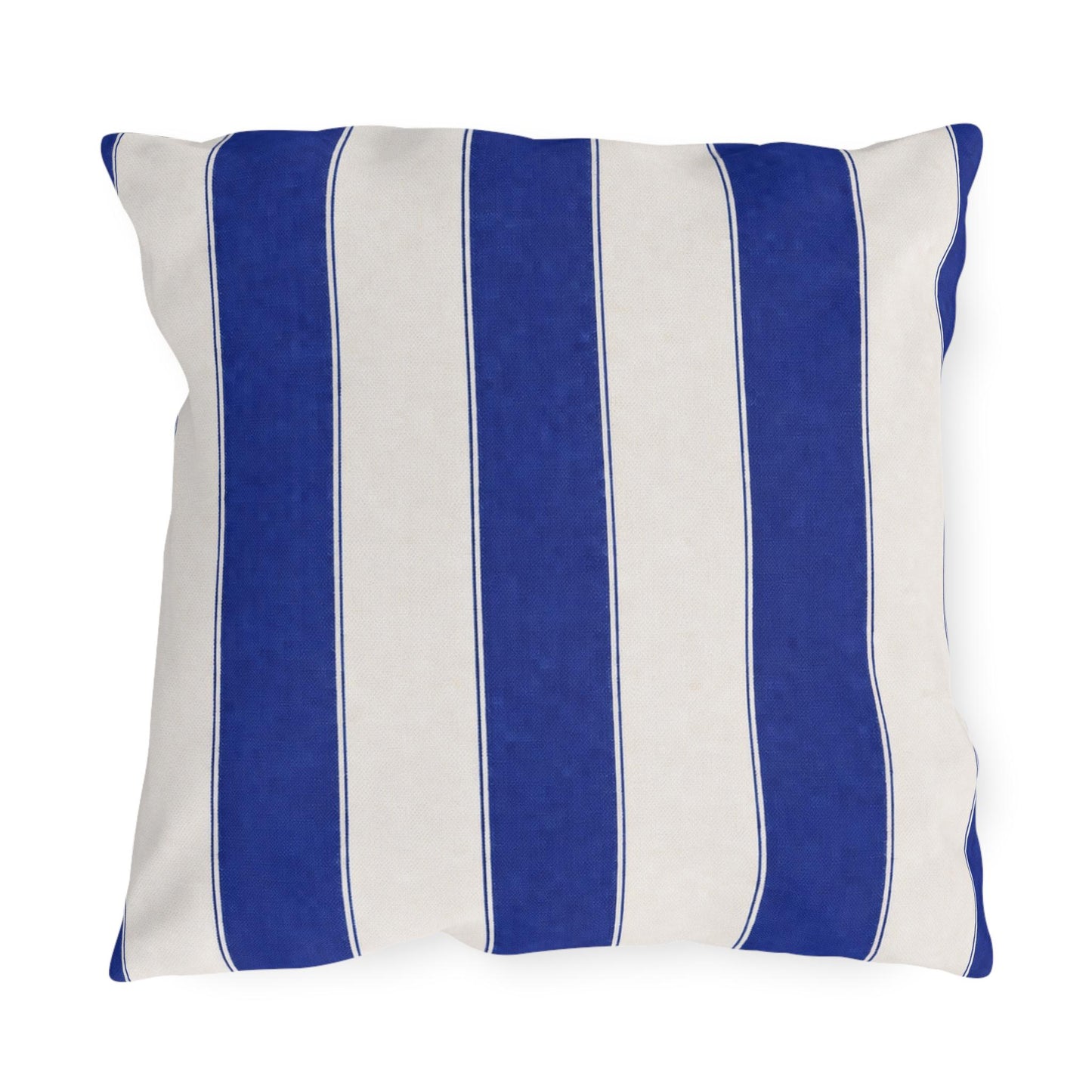 Cabana Royal Blue Stripe Poolside Resort Pillow | Outdoor Pillows | Coastal Patio Cushion