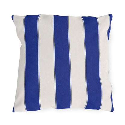 Cabana Royal Blue Stripe Poolside Resort Pillow | Outdoor Pillows | Coastal Patio Cushion