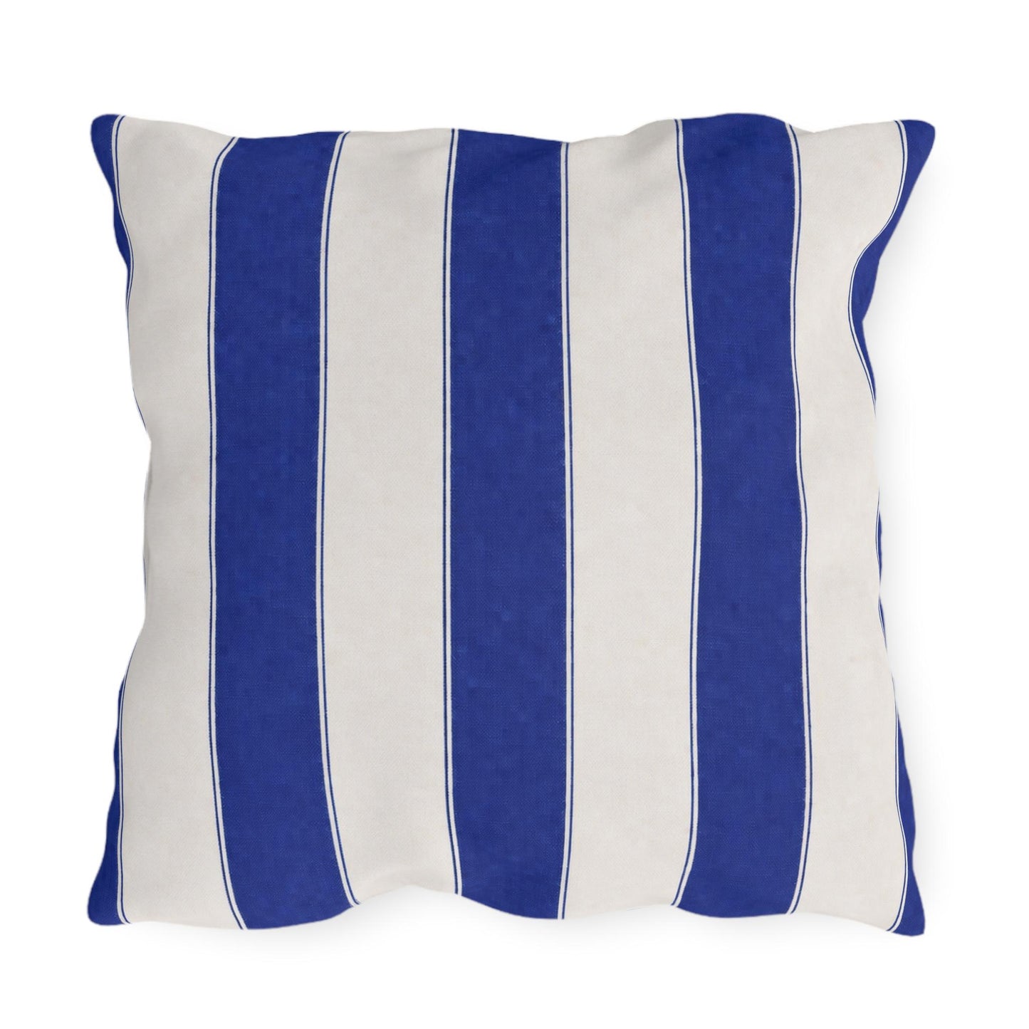 Cabana Royal Blue Stripe Poolside Resort Pillow | Outdoor Pillows | Coastal Patio Cushion