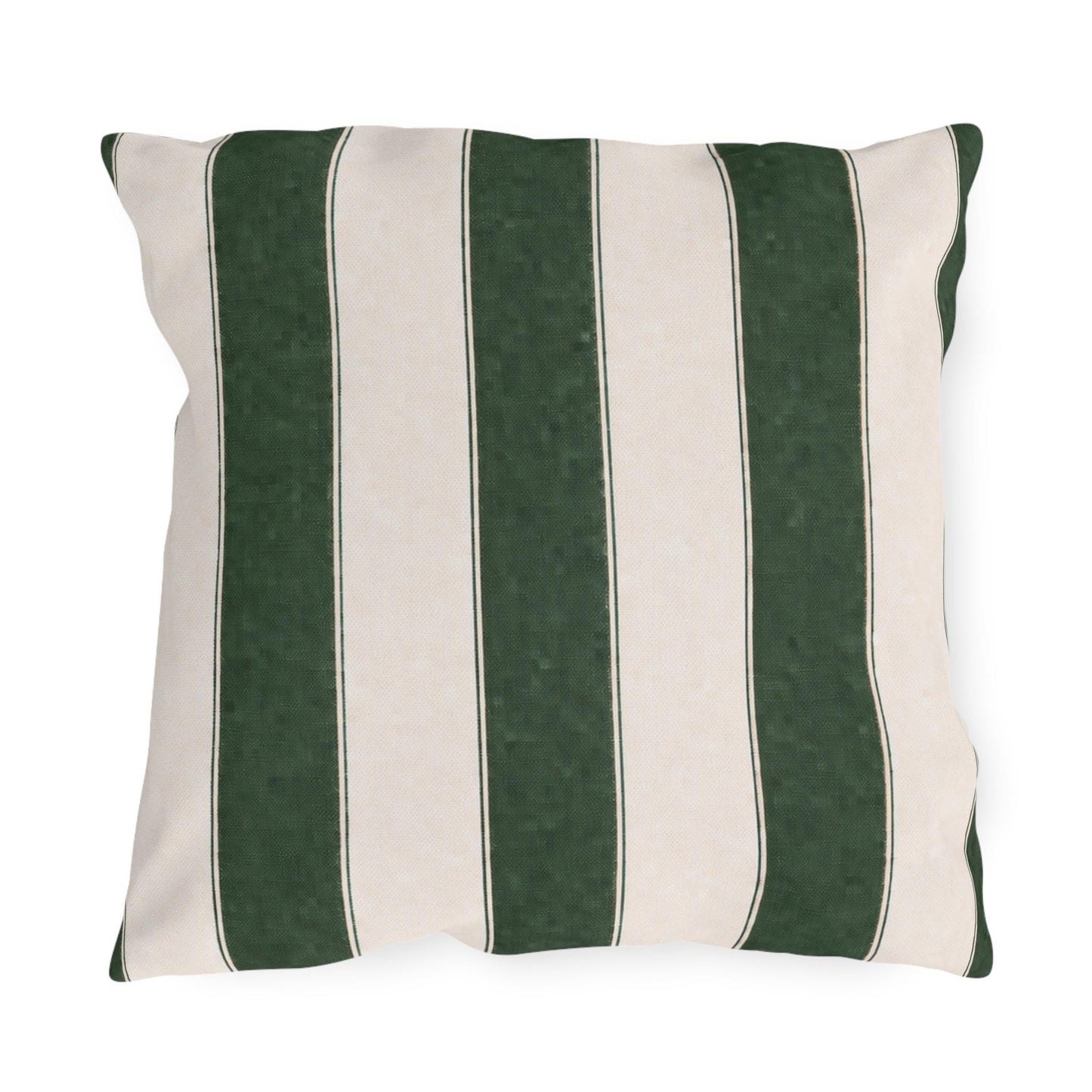 Cabana Forest Green Stripe Poolside Resort Pillow | Outdoor Pillows | Coastal Patio Cushion