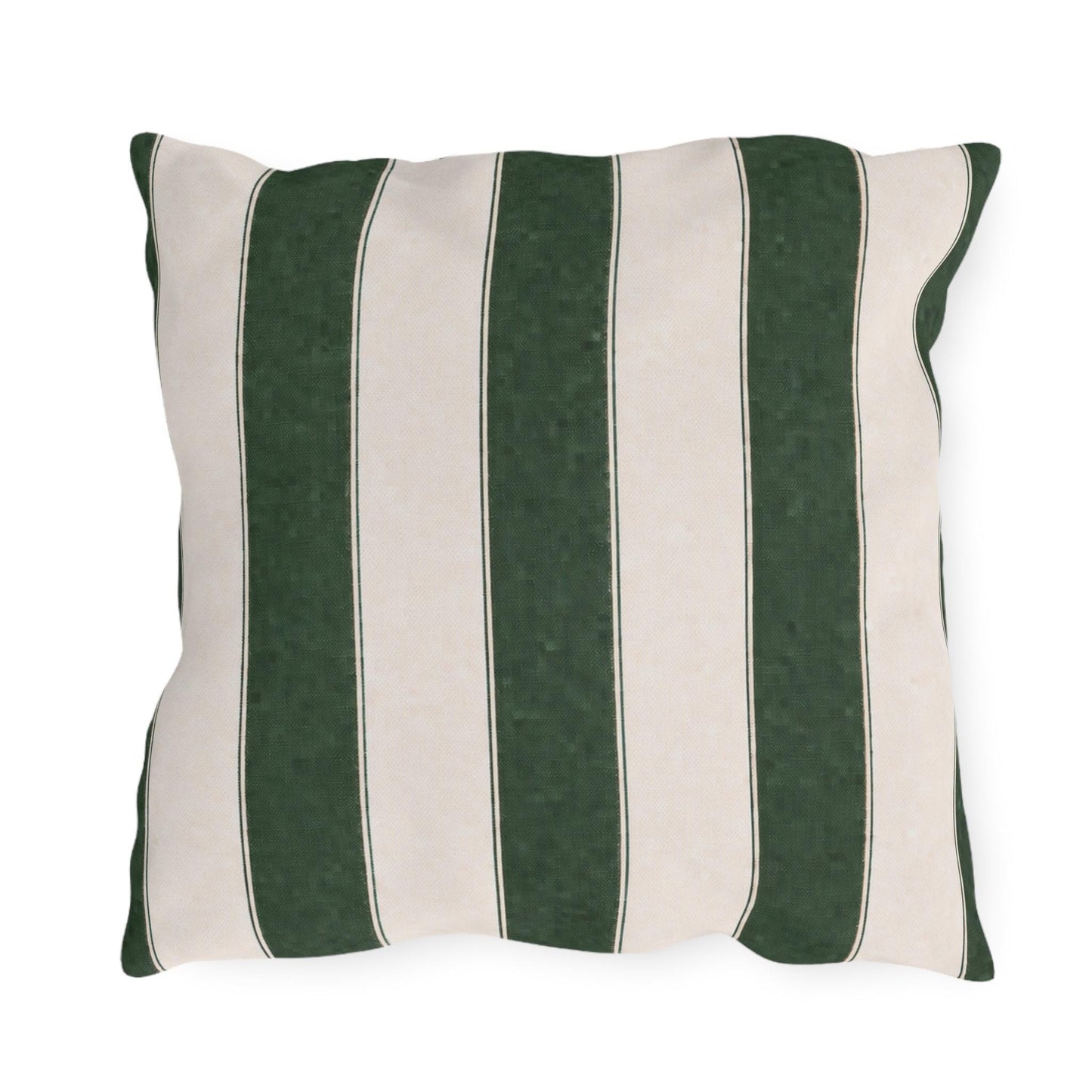 Cabana Forest Green Stripe Poolside Resort Pillow | Outdoor Pillows | Coastal Patio Cushion