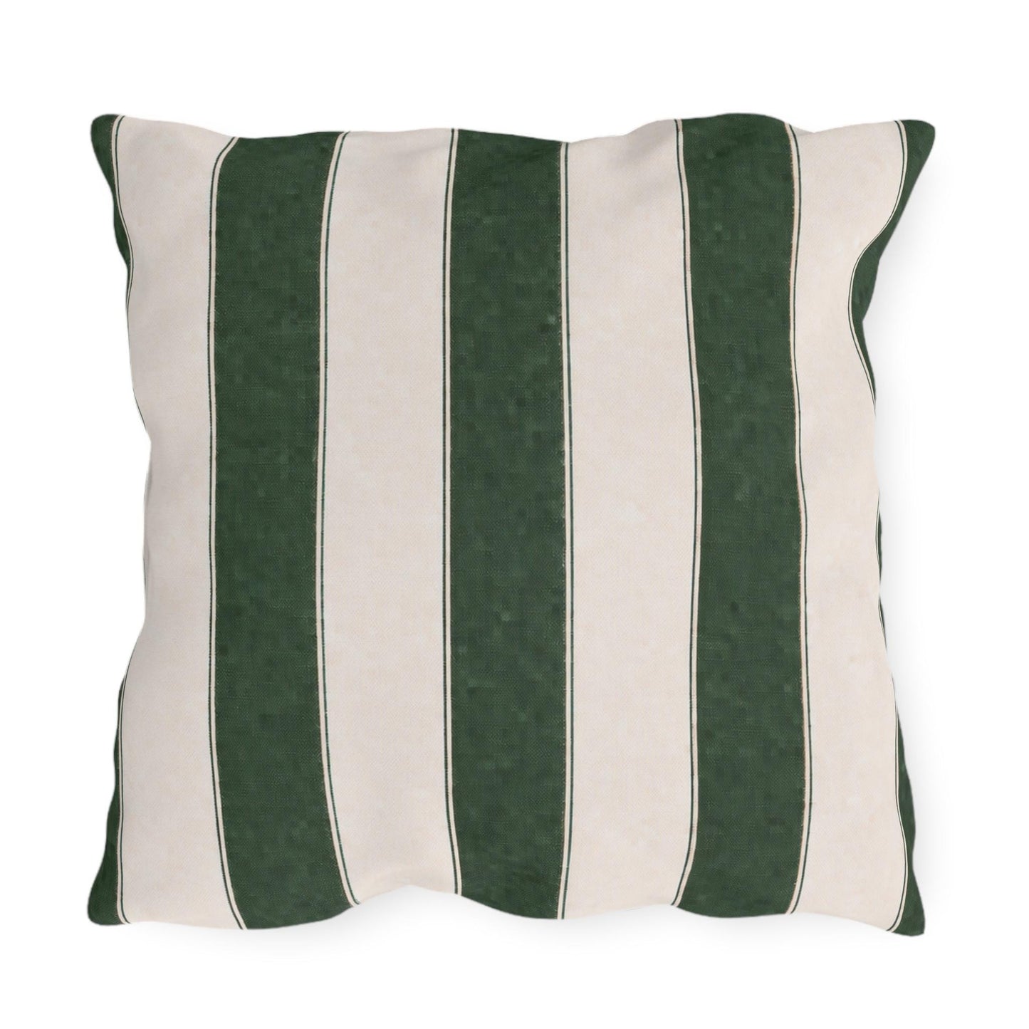 Cabana Forest Green Stripe Poolside Resort Pillow | Outdoor Pillows | Coastal Patio Cushion