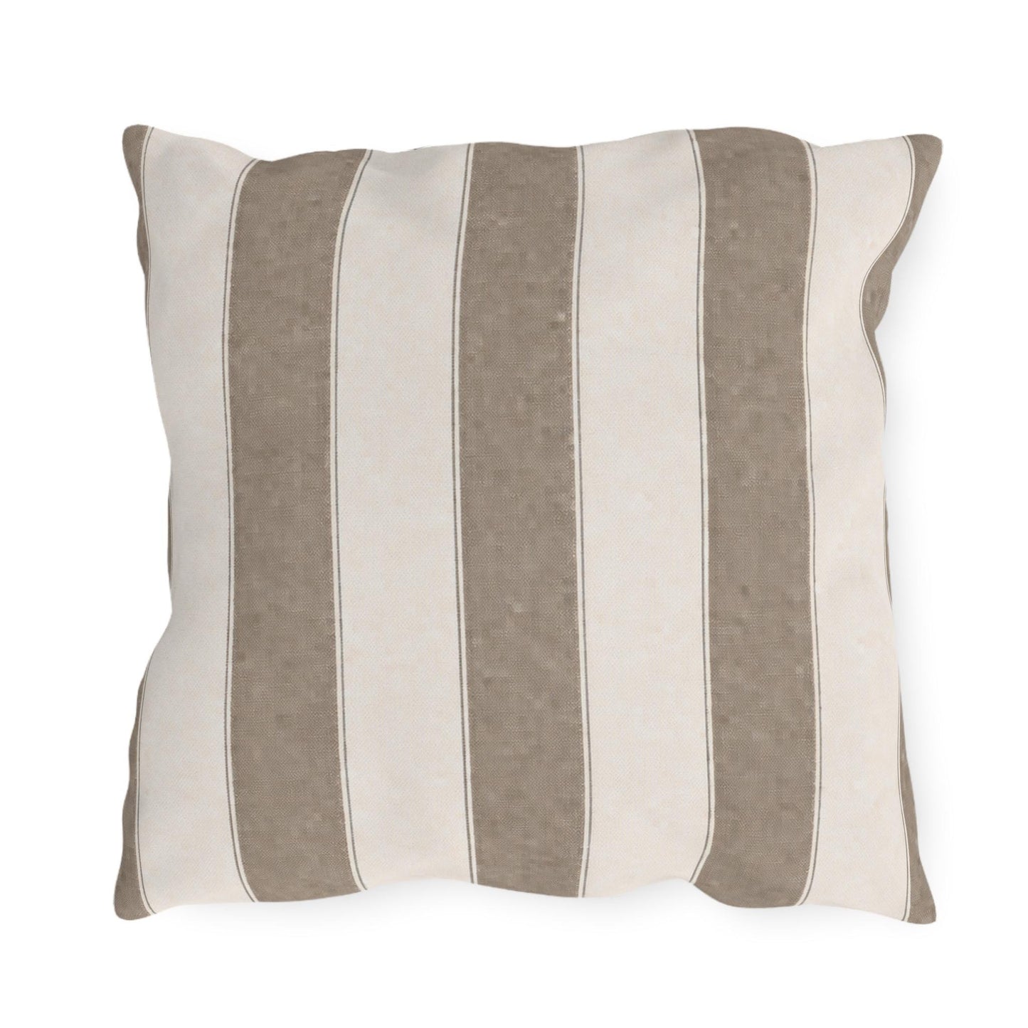 Cabana Driftwood Gray Stripe Poolside Resort Pillow | Outdoor Pillows | Coastal Patio Cushion