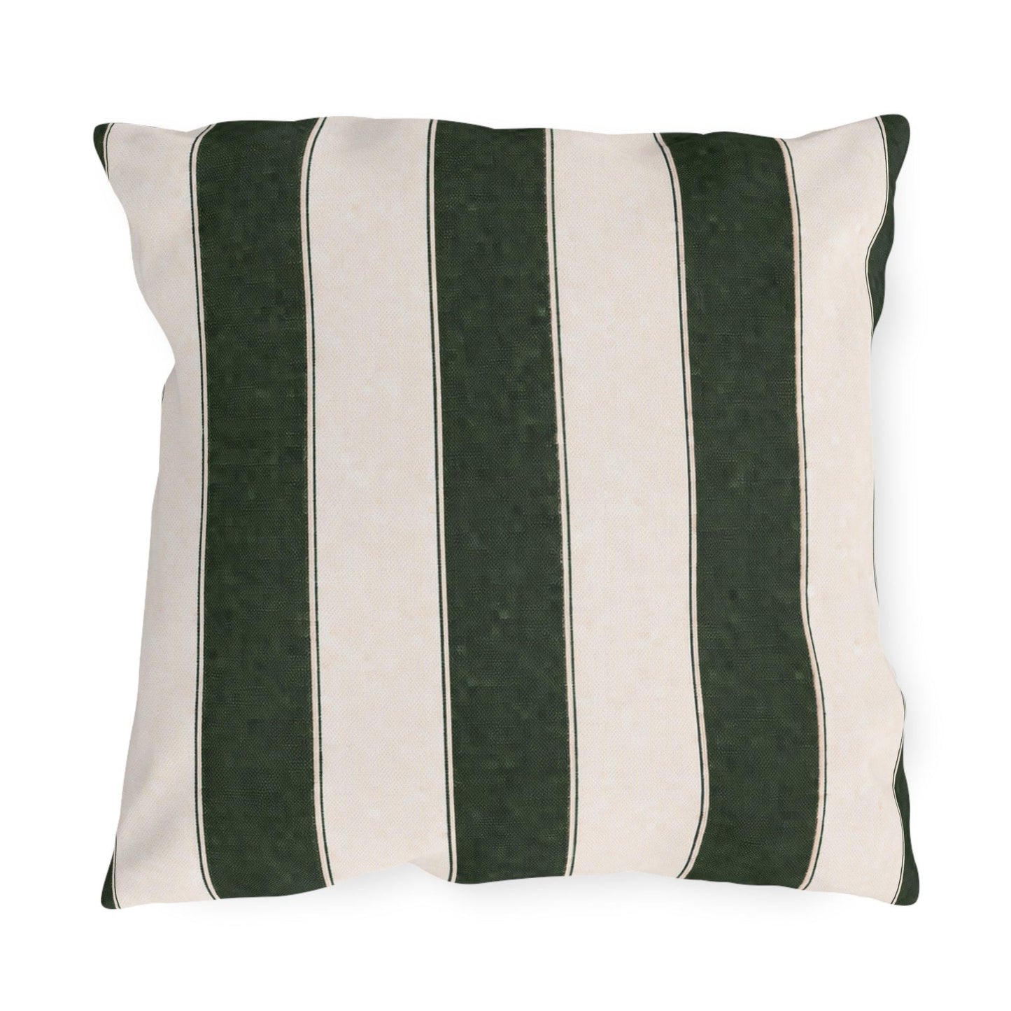 Cabana Hunter Green Stripe Poolside Resort Pillow | Outdoor Pillows | Coastal Patio Cushion