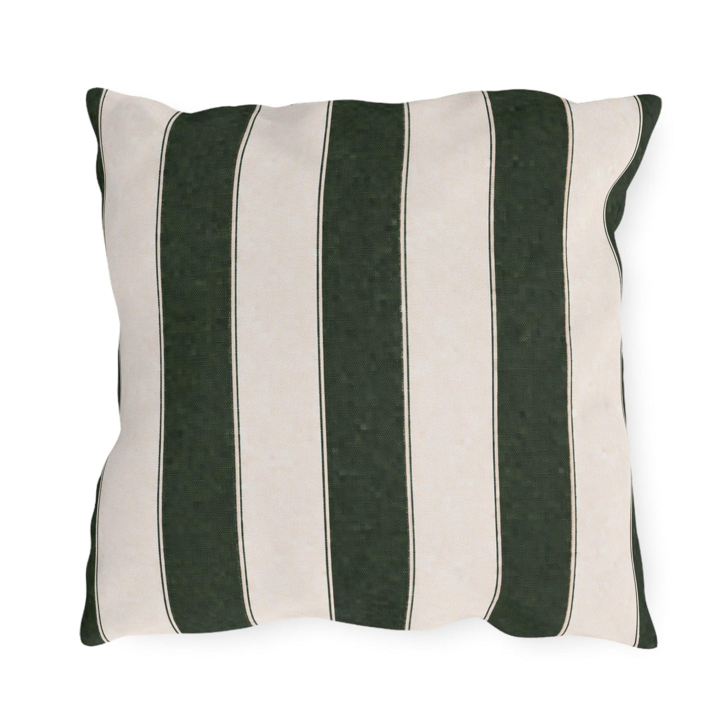 Cabana Hunter Green Stripe Poolside Resort Pillow | Outdoor Pillows | Coastal Patio Cushion