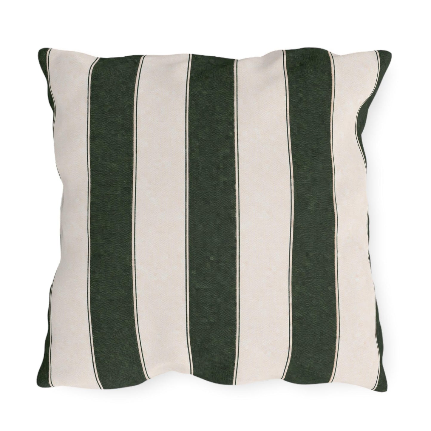 Cabana Hunter Green Stripe Poolside Resort Pillow | Outdoor Pillows | Coastal Patio Cushion