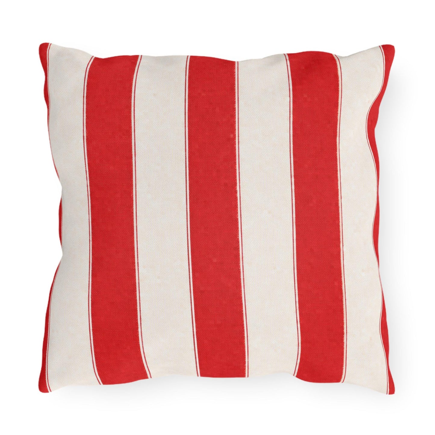 Cabana Forest Red Stripe Poolside Resort Pillow | Outdoor Pillows | Coastal Patio Cushion