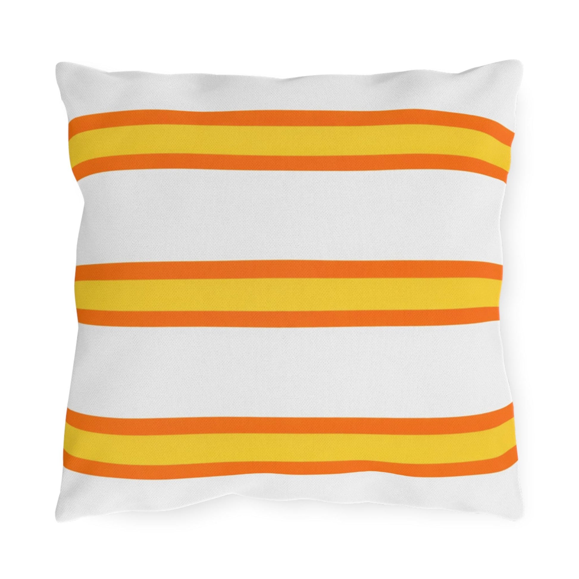 Spring Summer Stripe Outdoor Pillow | Square Patio Cushion, Coastal Cabana