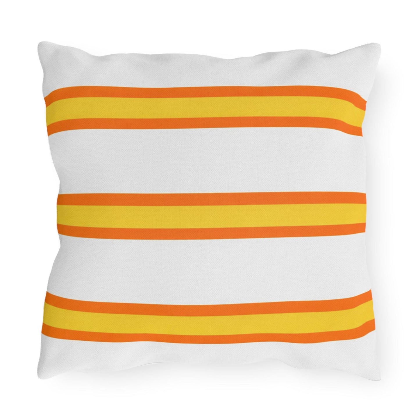 Spring Summer Stripe Outdoor Pillow | Square Patio Cushion, Coastal Cabana
